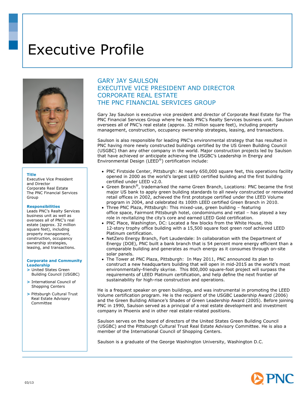 Gary's Executive Profile