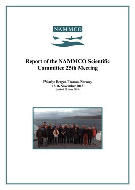 Report of the NAMMCO Scientific Committee 25Th Meeting