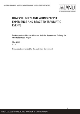 Teacher Resources – Trauma Responses in Early Teens and Adolescence