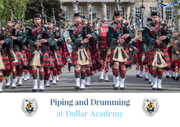 Piping and Drumming at Dollar Academy
