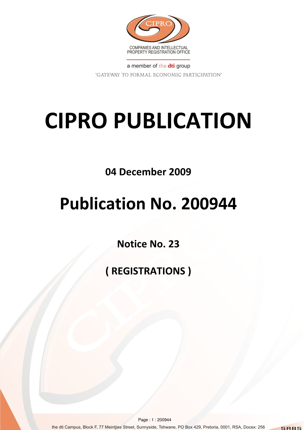 Cipro Publication