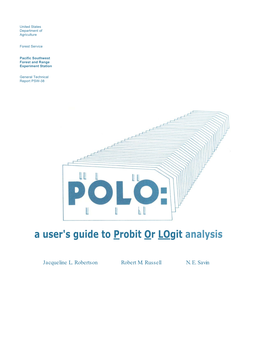 POLO: a User's Guide to Probit Or Logit Analysis. Gen