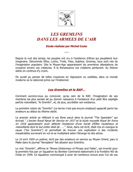 Les Gremlins Et La RAF…