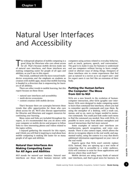 Natural User Interfaces and Accessibility