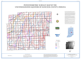 Potentiometric Surface Map of the Unconsolidated Aquifers of Hancock County, Indiana