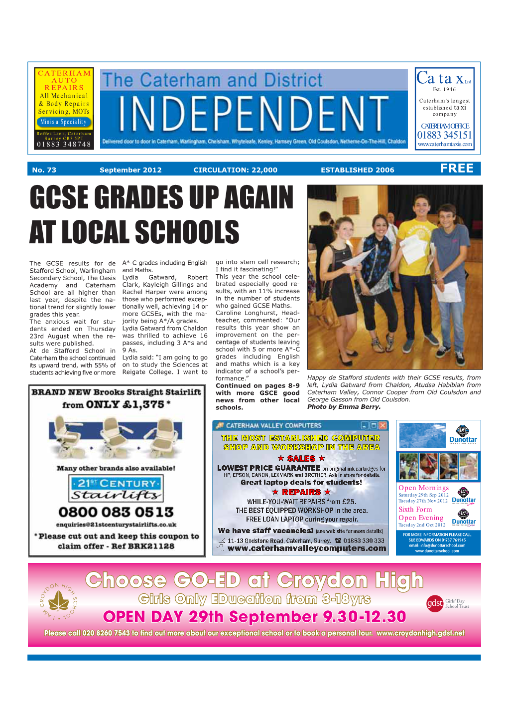 Gcse Grades up Again at Local Schools