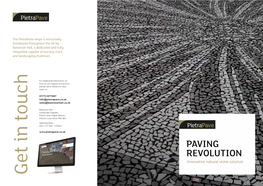 PAVING REVOLUTION Innovative Natural Stone Solution Get in Touch 01