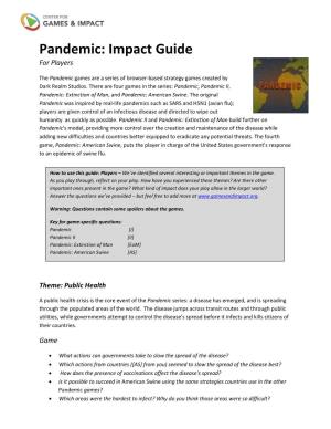 Pandemic: Impact Guide for Players