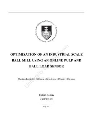 Optimisation of an Industrial Scale Ball Mill Using an Online Pulp and Ball