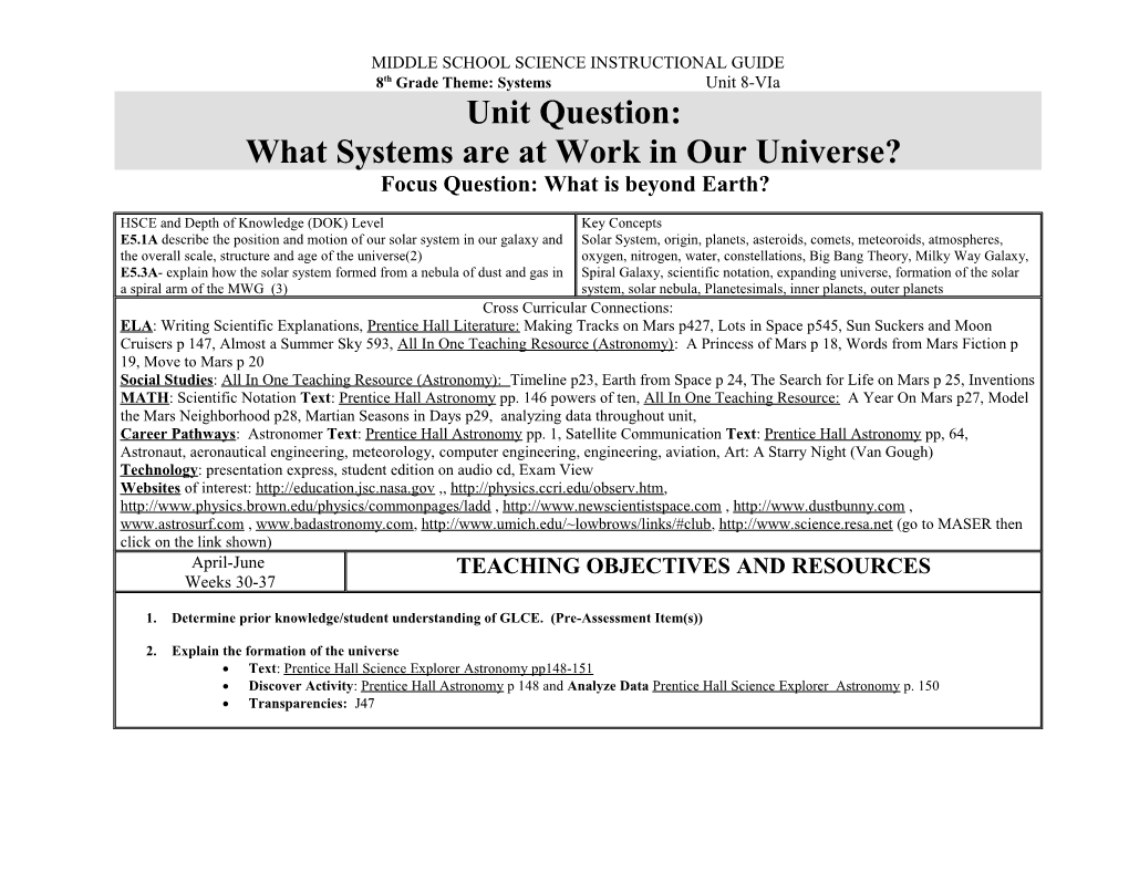 Science Core Curriculum Guide