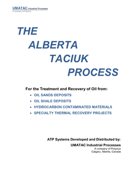 The Alberta Taciuk Process