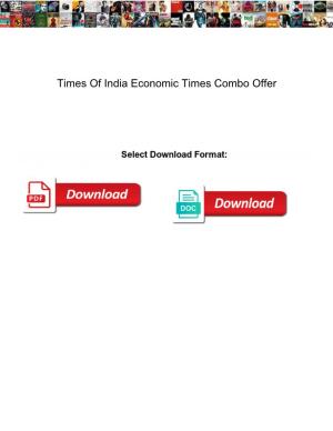 Times of India Economic Times Combo Offer