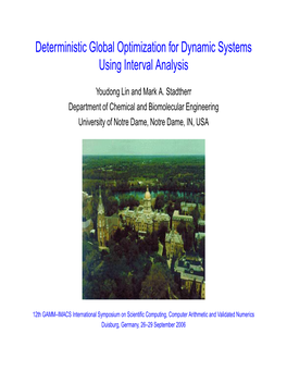 Deterministic Global Optimization for Dynamic Systems Using Interval Analysis