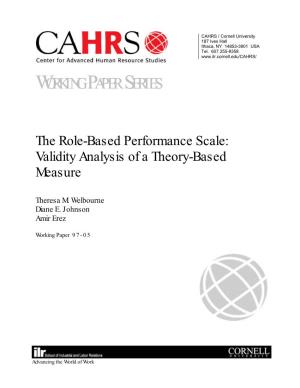 The Role Based Performance