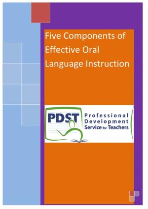 Five Components of Effective Oral Language Instruction
