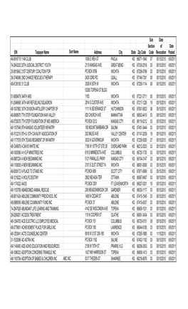 Sub Date Section of Date EIN Taxpayer Name Sort Name