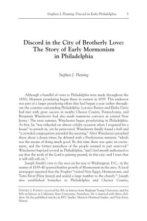 The Story of Early Mormonism in Philadelphia