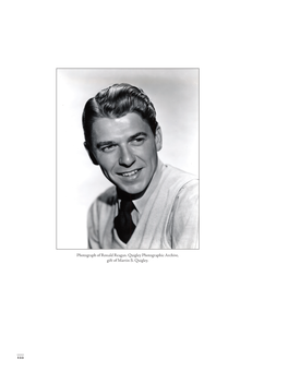 Photograph of Ronald Reagan. Quigley Photographic Archive, Gift of Martin S