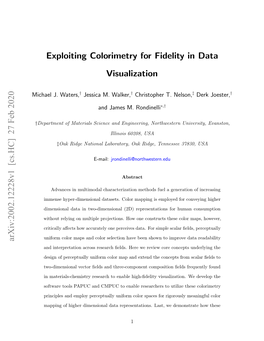Exploiting Colorimetry for Fidelity in Data Visualization Arxiv