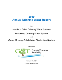 2019 Annual Drinking Water Report