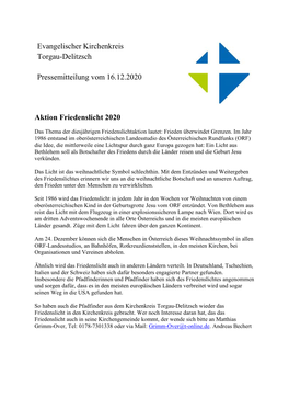 Evangelischer Kirchenkreis Torgau-Delitzsch Pressemitteilung