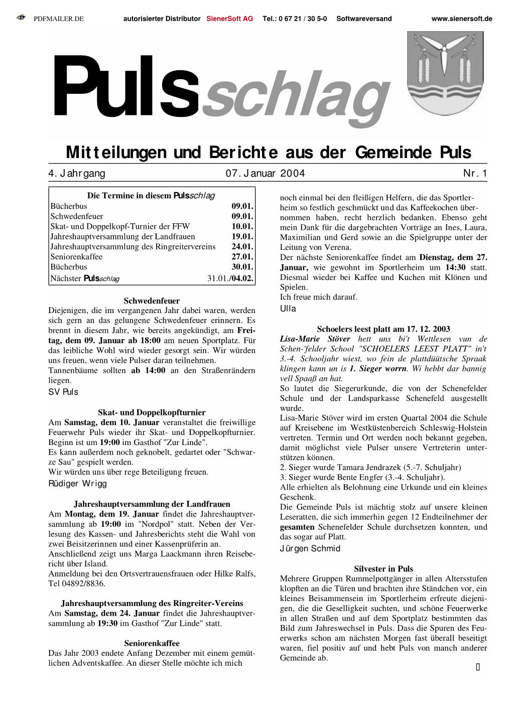 Pulsschlag Mit T Eilungen Und Bericht E Aus Der Gemeinde Puls 2.4