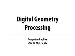 Computer Graphics CMU 15-462/15-662