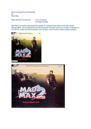 Mad Max 11 Music Credits