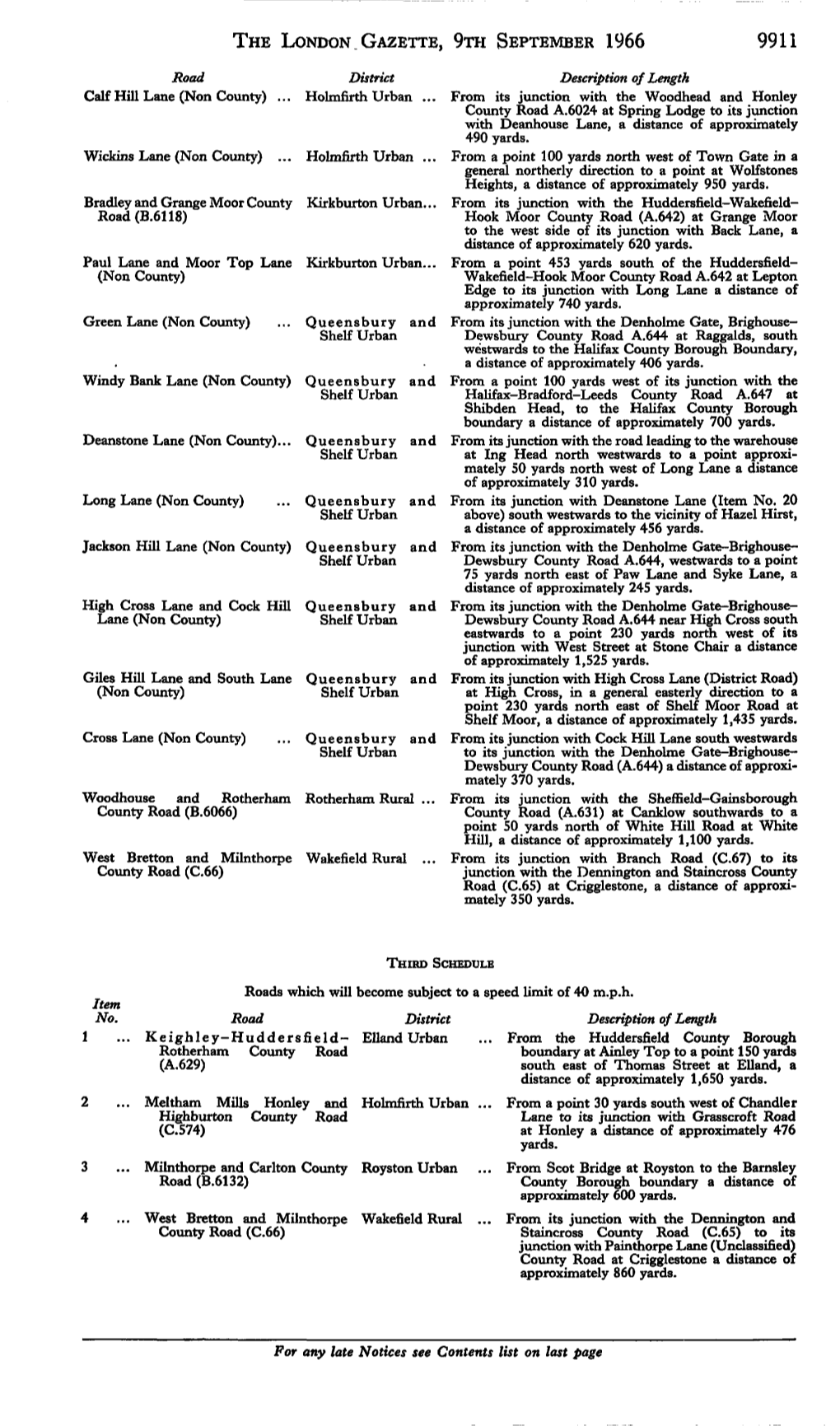 The London.Gazette, 9Th September 1966 9911