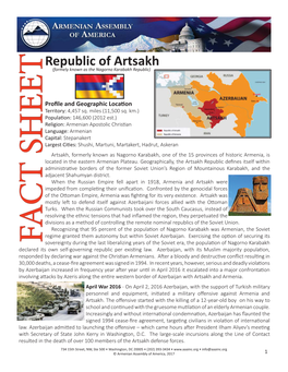 Artsakh Fact Sheet 2017 FINAL DRAFT.Indd