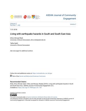 Living with Earthquake Hazards in South and South East Asia