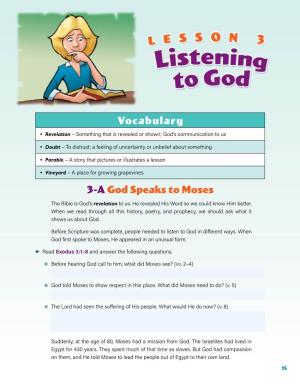 Vocabulary 3-A God Speaks to Moses