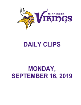 Daily Clips Monday, September 16, 2019