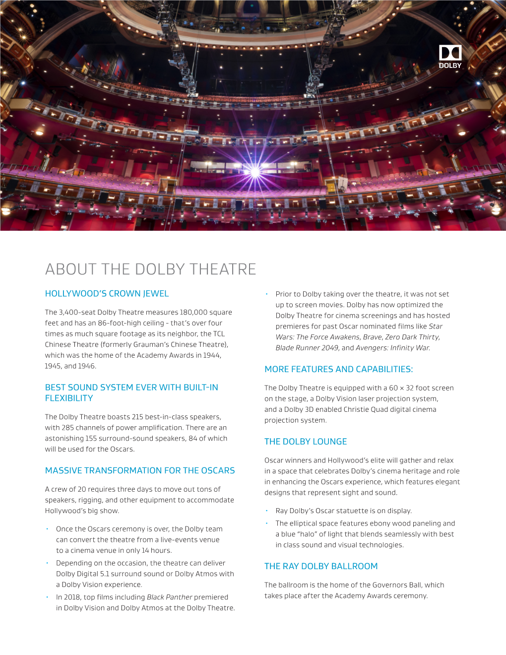 About the Dolby Theatre