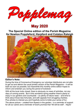 The Special Online Edition of the Parish Magazine for Newton Poppleford, Harpford and Colaton Raleigh