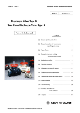 Type-14 Diaphragm Valve