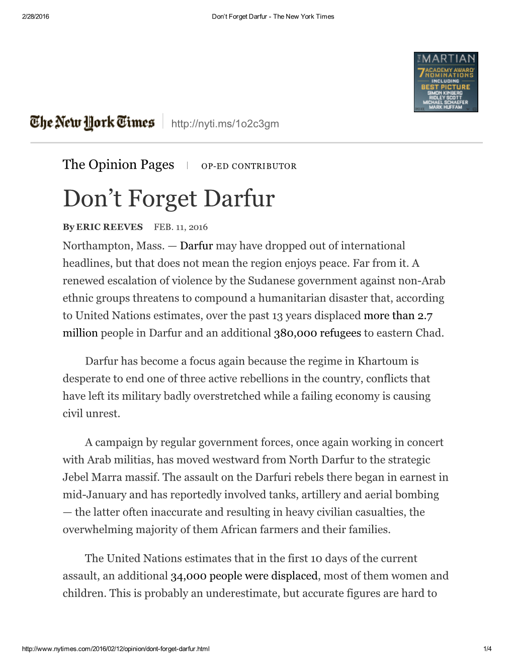 Don't Forget Darfur