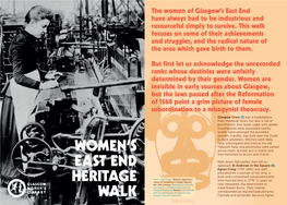 GWL East End Women's Heritage Walk Map (PDF)