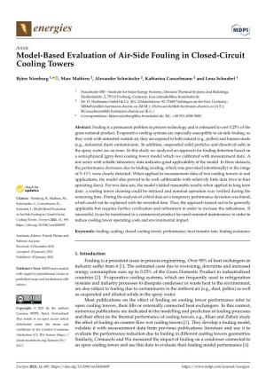 Model-Based Evaluation of Air-Side Fouling in Closed-Circuit Cooling Towers