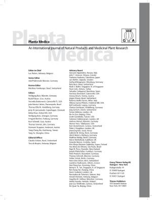 Plantaplanta Medica an Internationalmedica Journal of Natural Products and Medicinal Plant Research