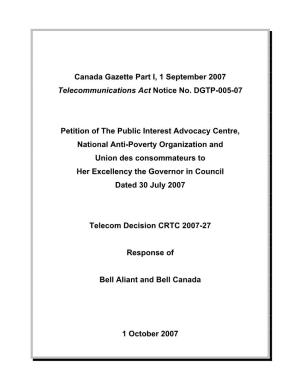 Telecom Decision CRTC 2007-27