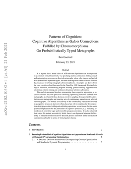 Patterns of Cognition: Cognitive Algorithms As Galois Connections