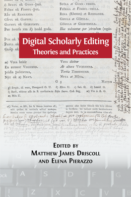 Digital Scholarly Editing Theories and Practices