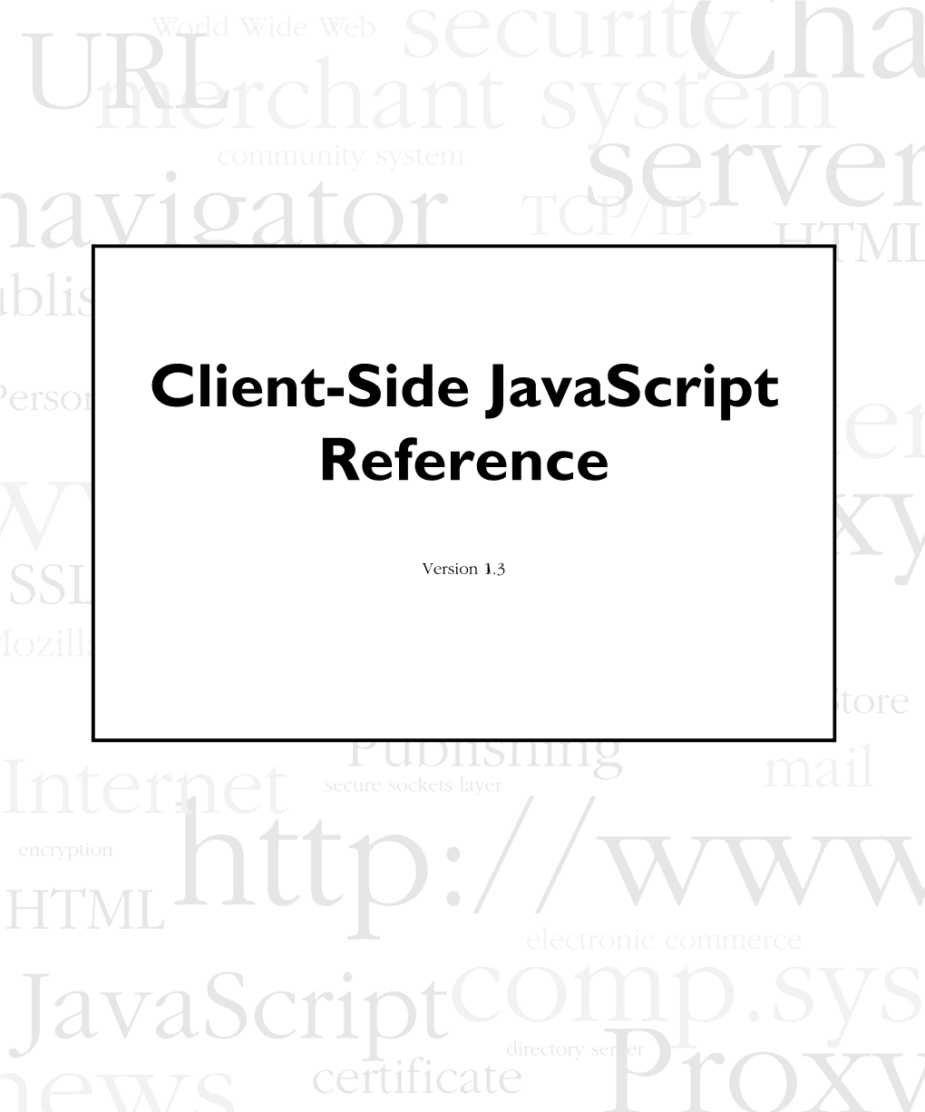 Javascript Client Reference