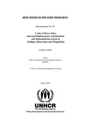 Internal Displacement, Urbanization and Humanitarian Action in Abidjan, Khartoum and Mogadishu