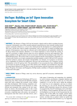 Biotope: Building an Iot Open Innovation Ecosystem for Smart Cities