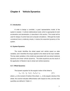 Chapter 4 Vehicle Dynamics