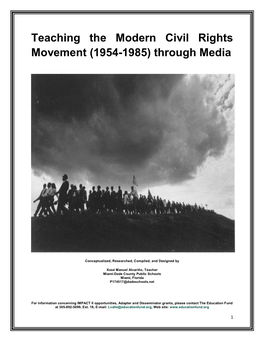 Teaching the Modern Civil Rights Movement (1954-1985) Through Media