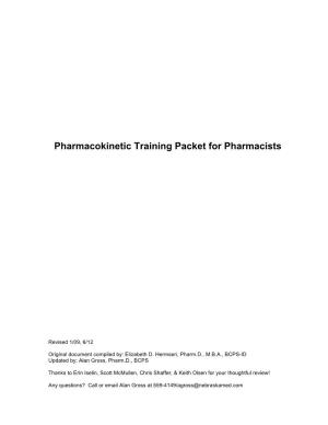 Pharmacokinetic Training Packet for Pharmacists