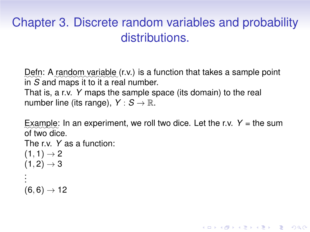 Chapter 3. Discrete Random Variables and Probability Distributions